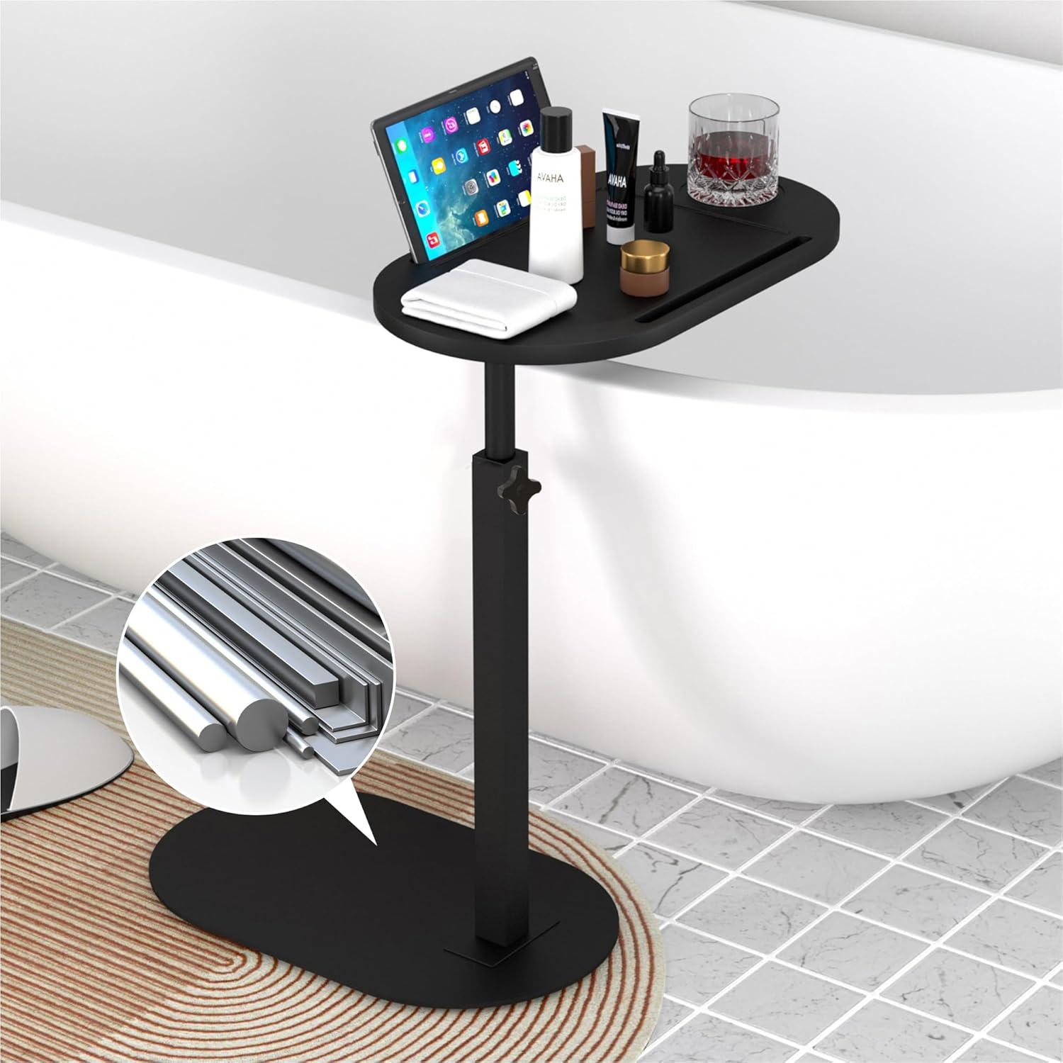 Bath Caddy Tray - الخيزران حوض الاستحمام صينية جانبية حوض