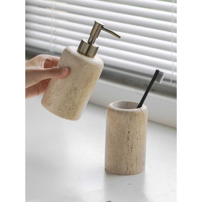 Zara Home Bathroom Set - طقم إكسسوارات حمام إسكندنافي إبداعي من