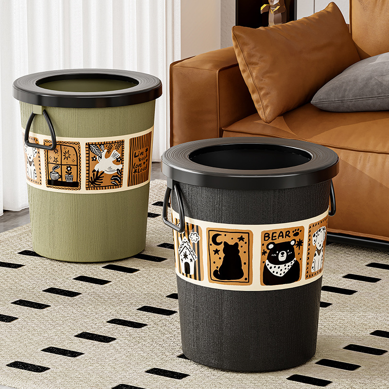 Home Essentials Bathroom Storage - سلة مهملات كبيرة على الطراز العتيق،