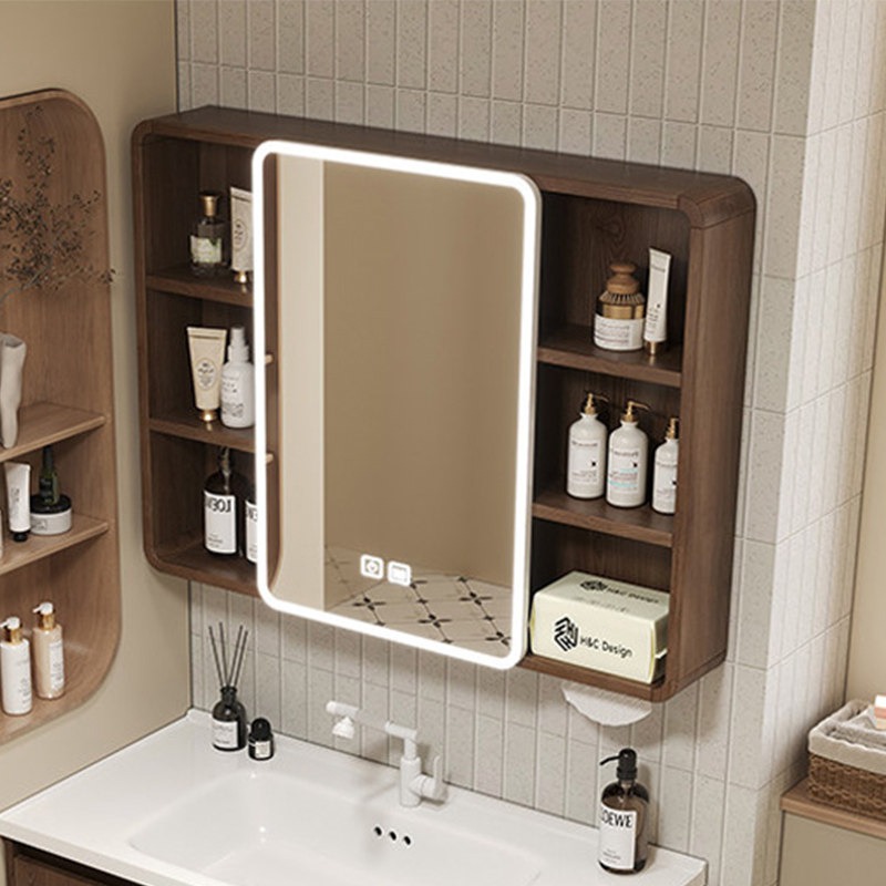 Home Bathroom Design - خزانة حمام بمرآة ورفوف، تصميم موفر