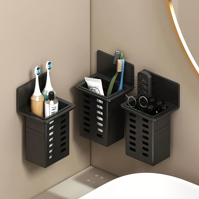 Home Essentials Bathroom Storage - مجموعة من قطعتين من حامل فرشاة