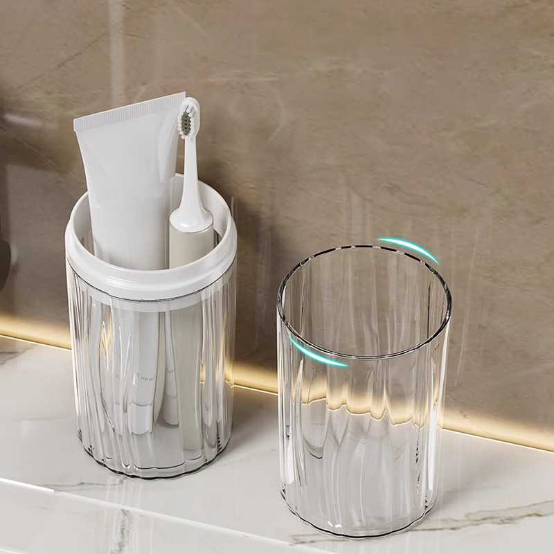 Home Goods Bathroom Storage - كوب جديد محمول للسفر لفرشاة الأسنان،