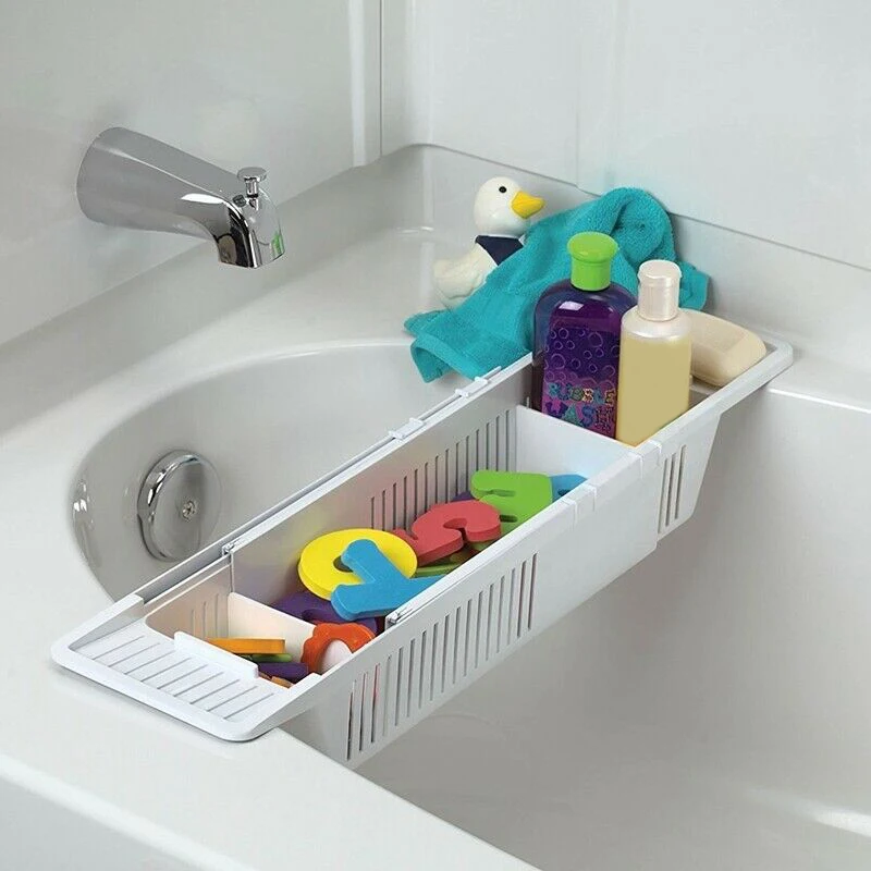 Bath Caddy Tray - حوض الاستحمام العلبة صينية سلة قابل