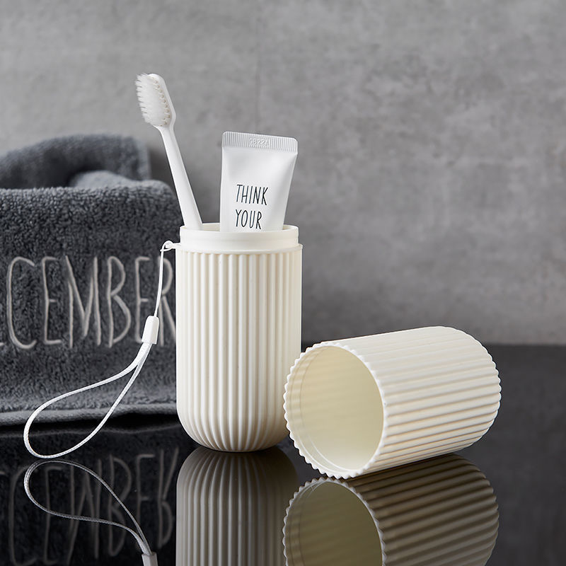 Home Goods Bathroom Storage - علبة فرشاة أسنان محمولة للسفر، كوب