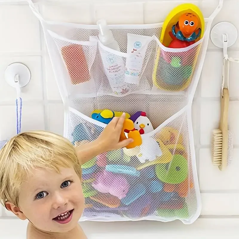 Home Goods Bathroom Storage - منظم منزلي للأطفال، حقيبة تخزين شبكية