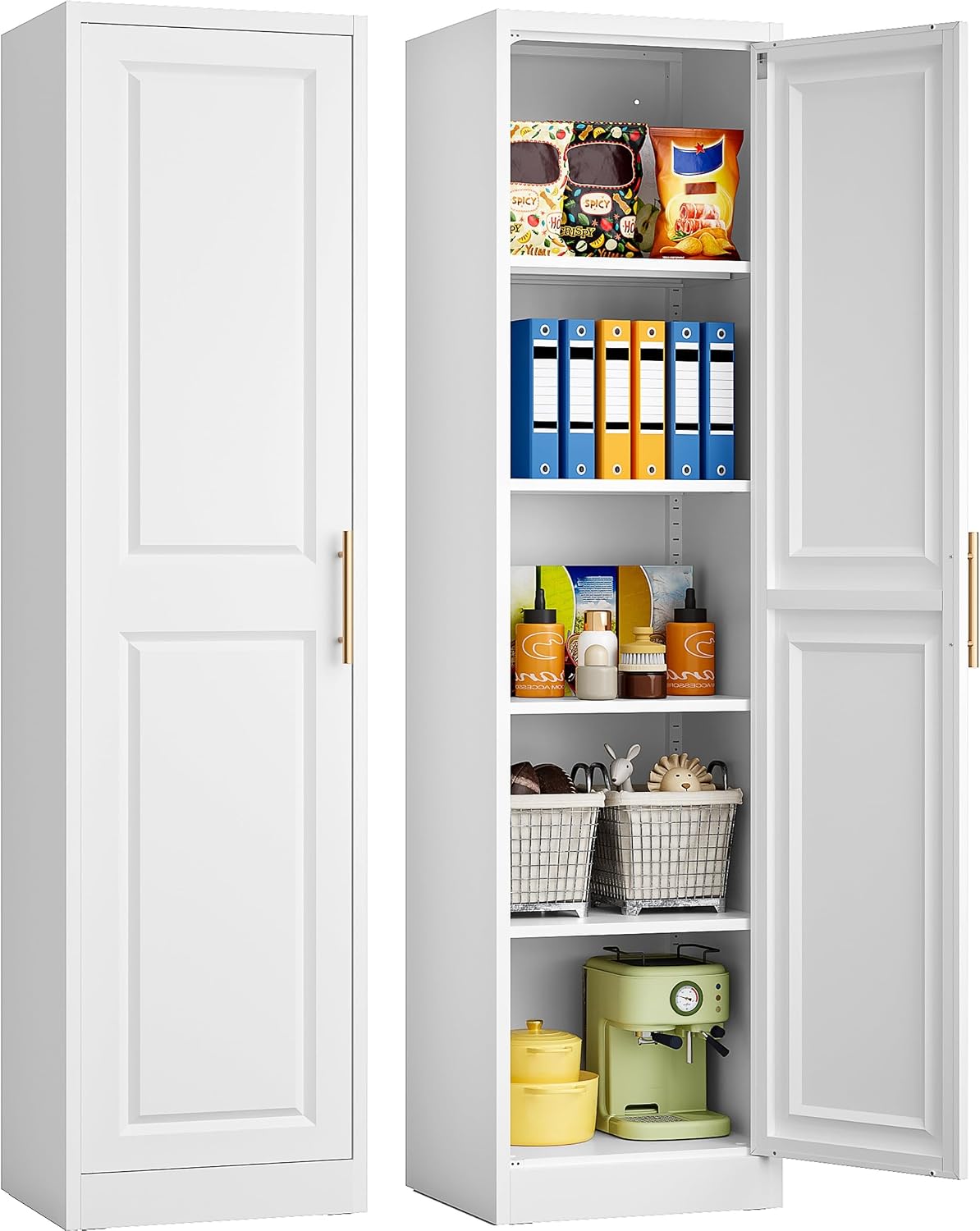 Home Goods Bathroom Storage - خزانة تخزين طويلة ورفيعة بباب واحد
