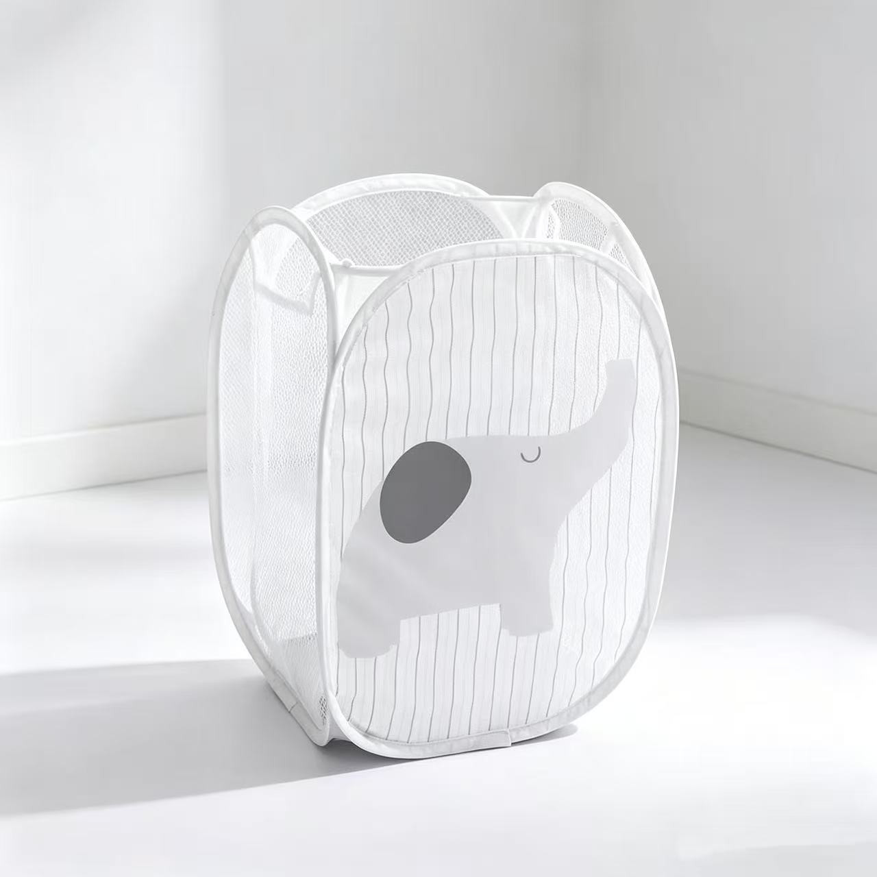 Home Goods Bathroom Storage - سلة غسيل شبكية قابلة للطي، سلة