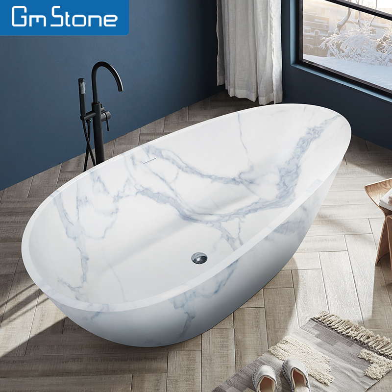Home Bathroom Jacuzzi - حوض الاستحمام الأزرق الأبيض الخزف الملمس