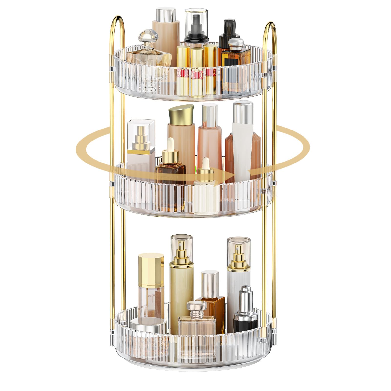 منظم مكياج دوّار 360 درجة، صند - مراجعة Home Essentials Bathroom Storage وسعره