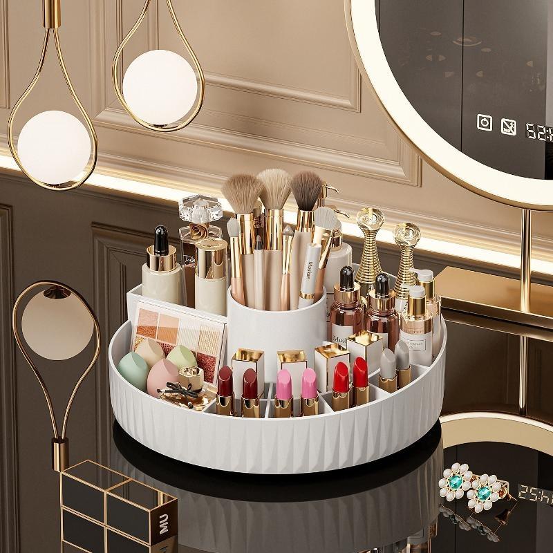 منظم مكياج دوار كبير السعة متع - مراجعة Home Bathroom Vanity وسعره
