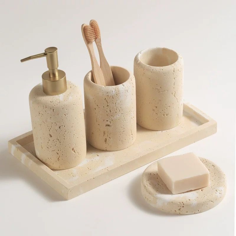 موزع سائل للحمام من الرخام الأ - مراجعة Zara Home Bathroom Set وسعره