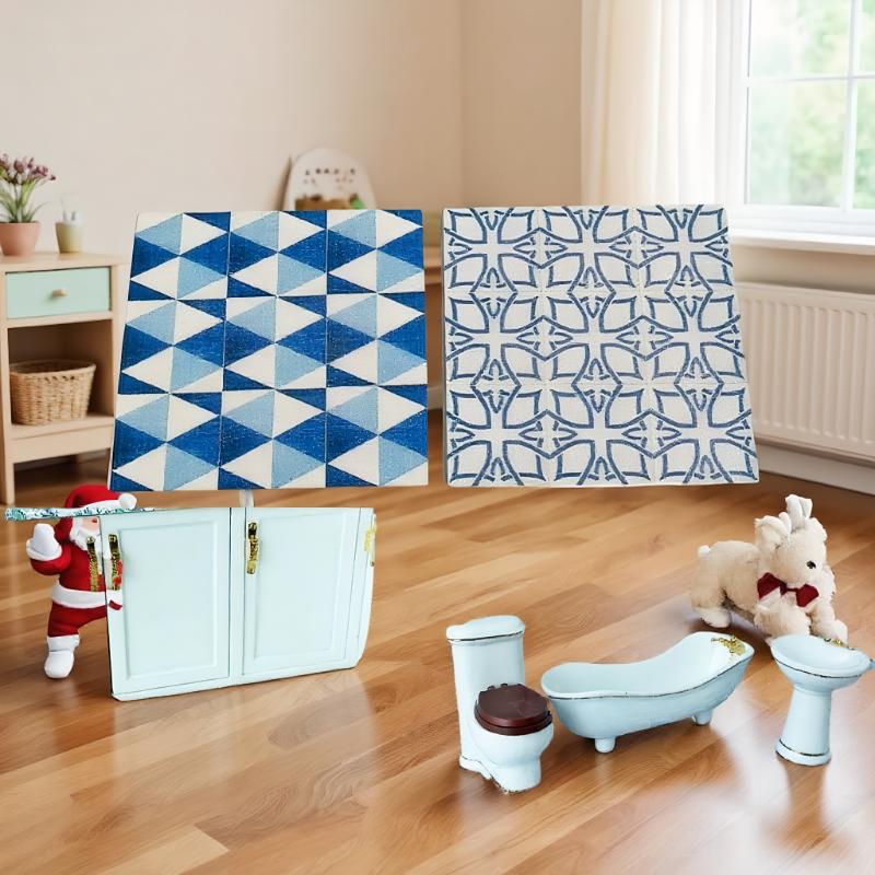 1 قطعة 1:12 دمية مصغرة أرضية خ - مراجعة Zara Home Bathroom Accessories وسعره