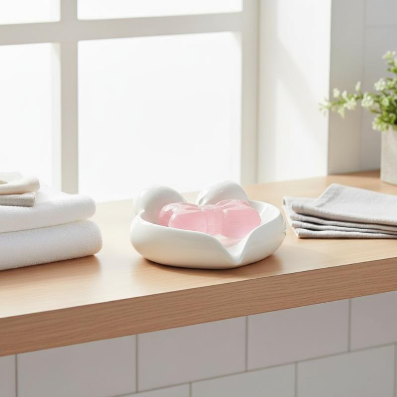طبق صابون سيراميك بتصميم قلب و - مراجعة Home Bathroom Sink وسعره