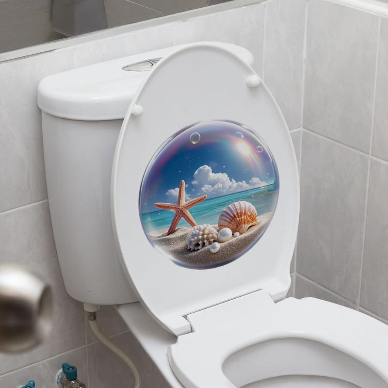 【HG】ملصق مرحاض بتصميم البحر، م - مراجعة Home Bathroom Design وسعره