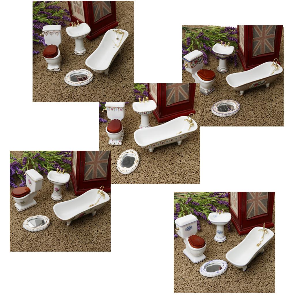 طقم حمام سيراميك مصغر لبيت الد - مراجعة Home Bathroom Sink وسعره