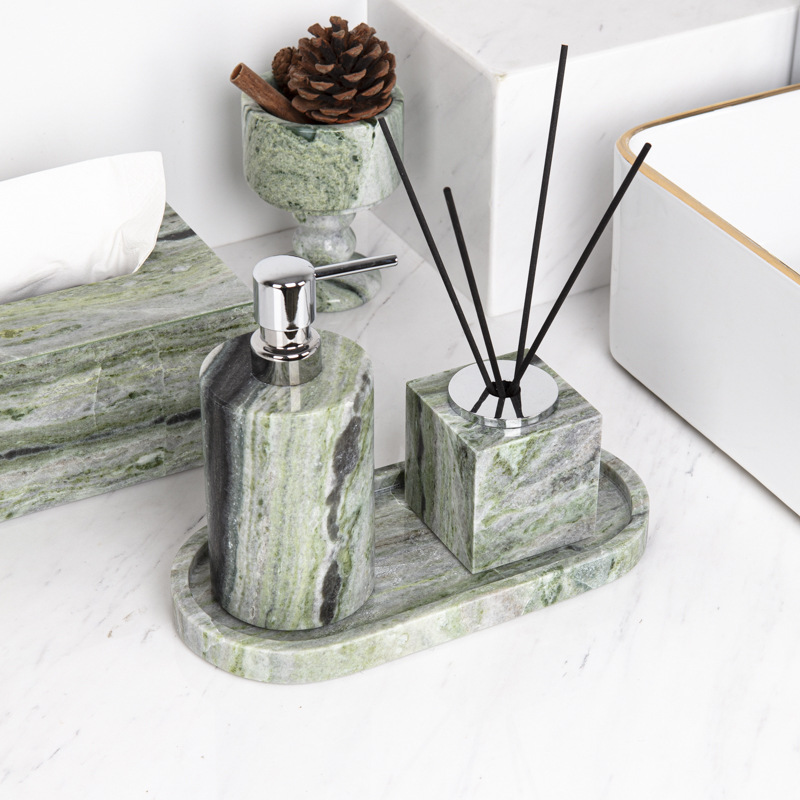 طقم صينية حمام رخامية فاخرة من - مراجعة Zara Home Bathroom Set وسعره