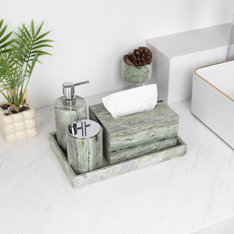 طقم صينية حمام رخامية فاخرة من - مراجعة Zara Home Bathroom Set وسعره