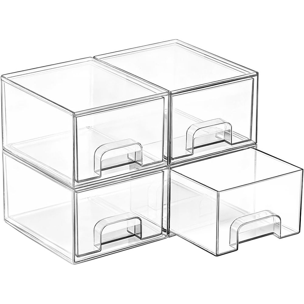أدراج تخزين صغيرة شفافة قابلة  - مراجعة Home Goods Bathroom Storage وسعره
