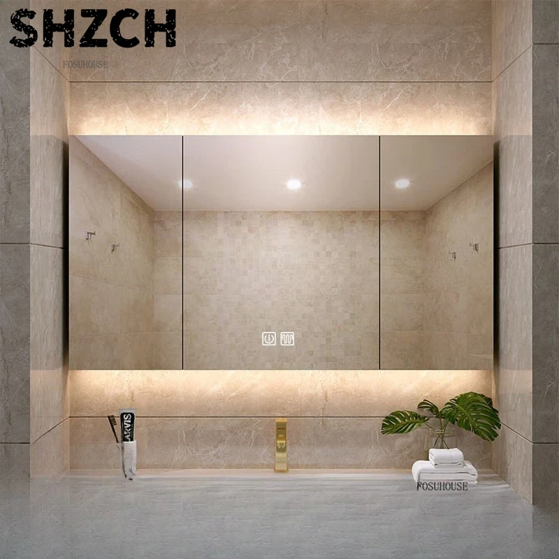مرآة حمام عصرية سميكة مع خزانة - مراجعة Home Bathroom Design وسعره