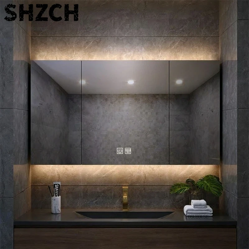 مرآة حمام عصرية سميكة مع خزانة - مراجعة Home Bathroom Design وسعره