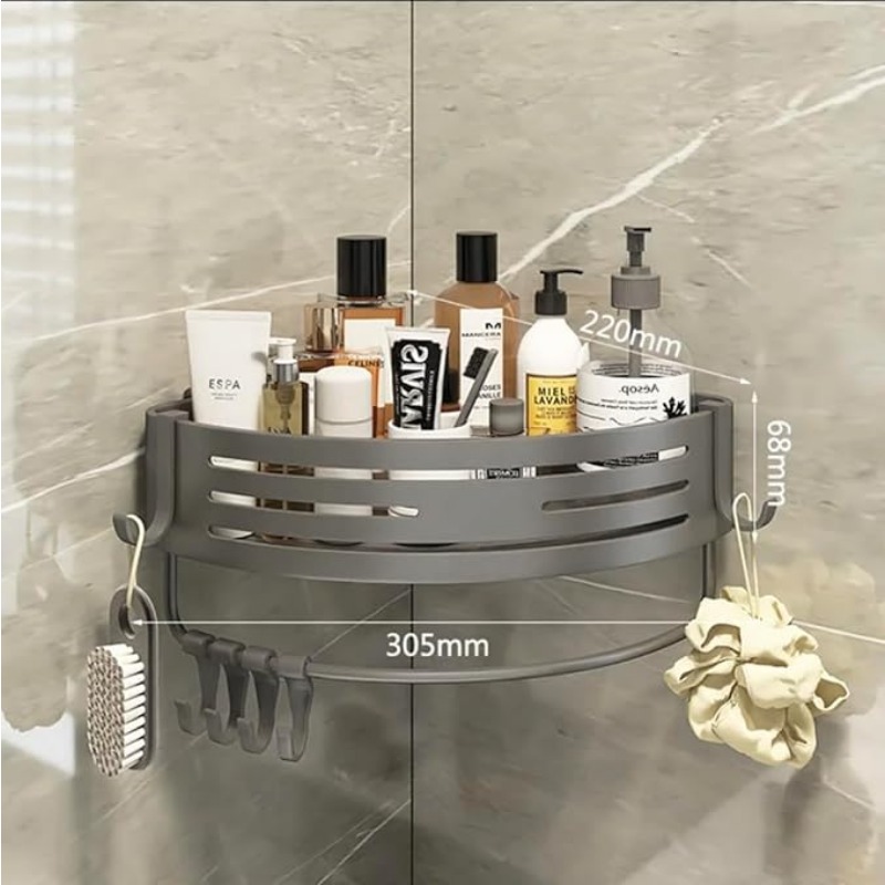 منظم زاوية للحمام قابل للتركيب - مراجعة Bath Caddy Tray وسعره