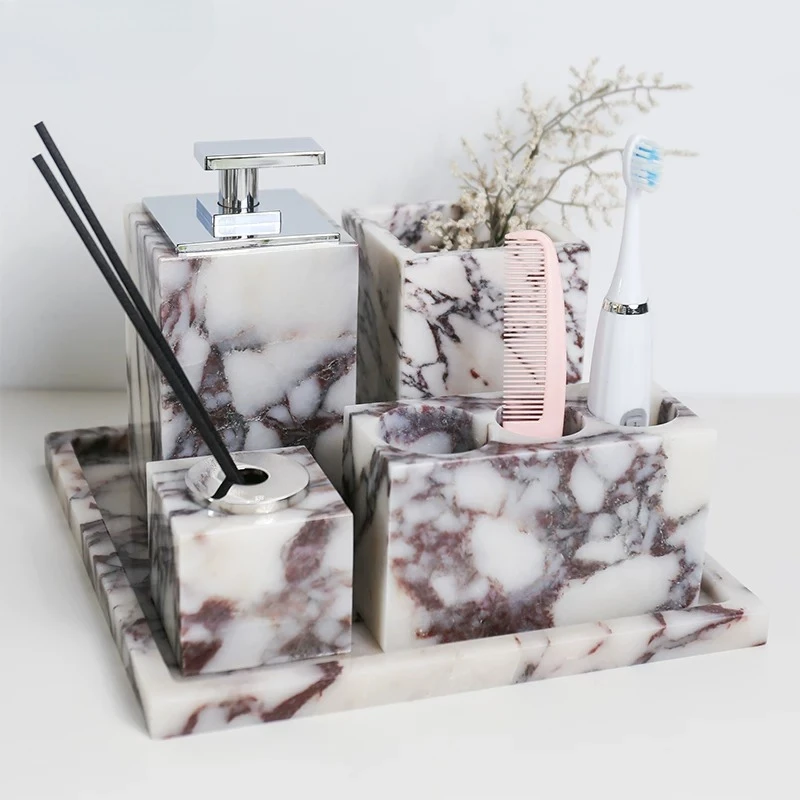 صينية رخام طبيعي فاخرة، حامل ف - مراجعة Bath Caddy Tray وسعره