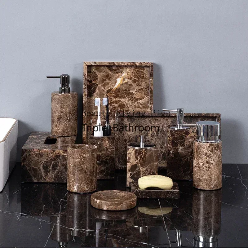 مجموعة حمام من الرخام الطبيعي  - مراجعة Zara Home Bathroom Set وسعره