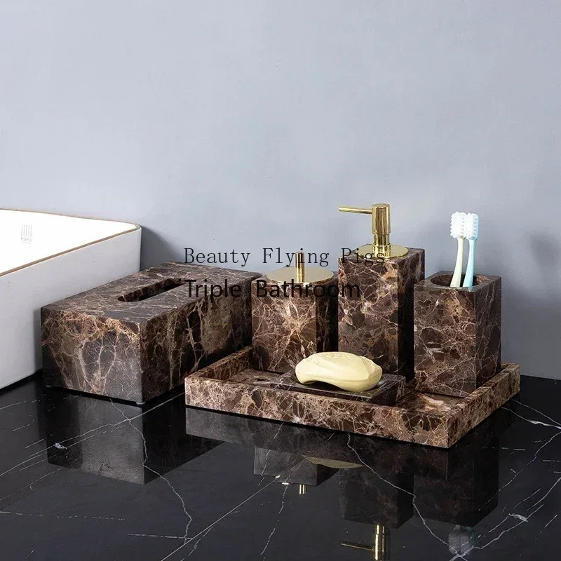 مجموعة حمام من الرخام الطبيعي  - مراجعة Zara Home Bathroom Set وسعره