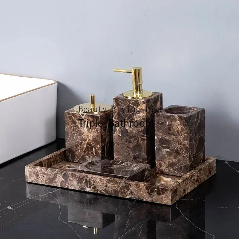 مجموعة حمام من الرخام الطبيعي  - مراجعة Zara Home Bathroom Set وسعره