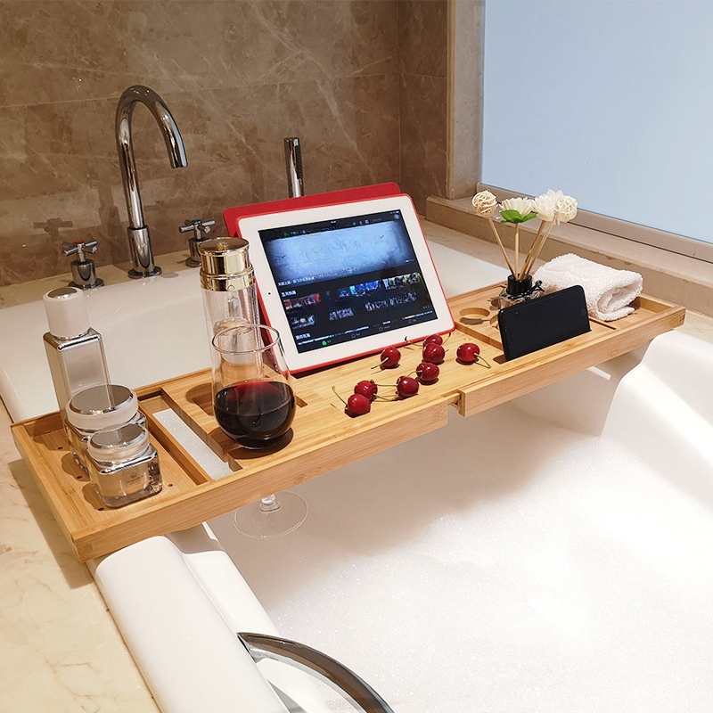 جديد قابل للتعديل المنزل علبة  - مراجعة Bath Caddy Tray وسعره