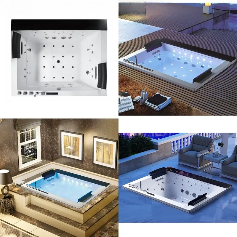 جاكوزي مزدوج مع تحكم رقمي وميز - مراجعة Home Bathroom Jacuzzi وسعره