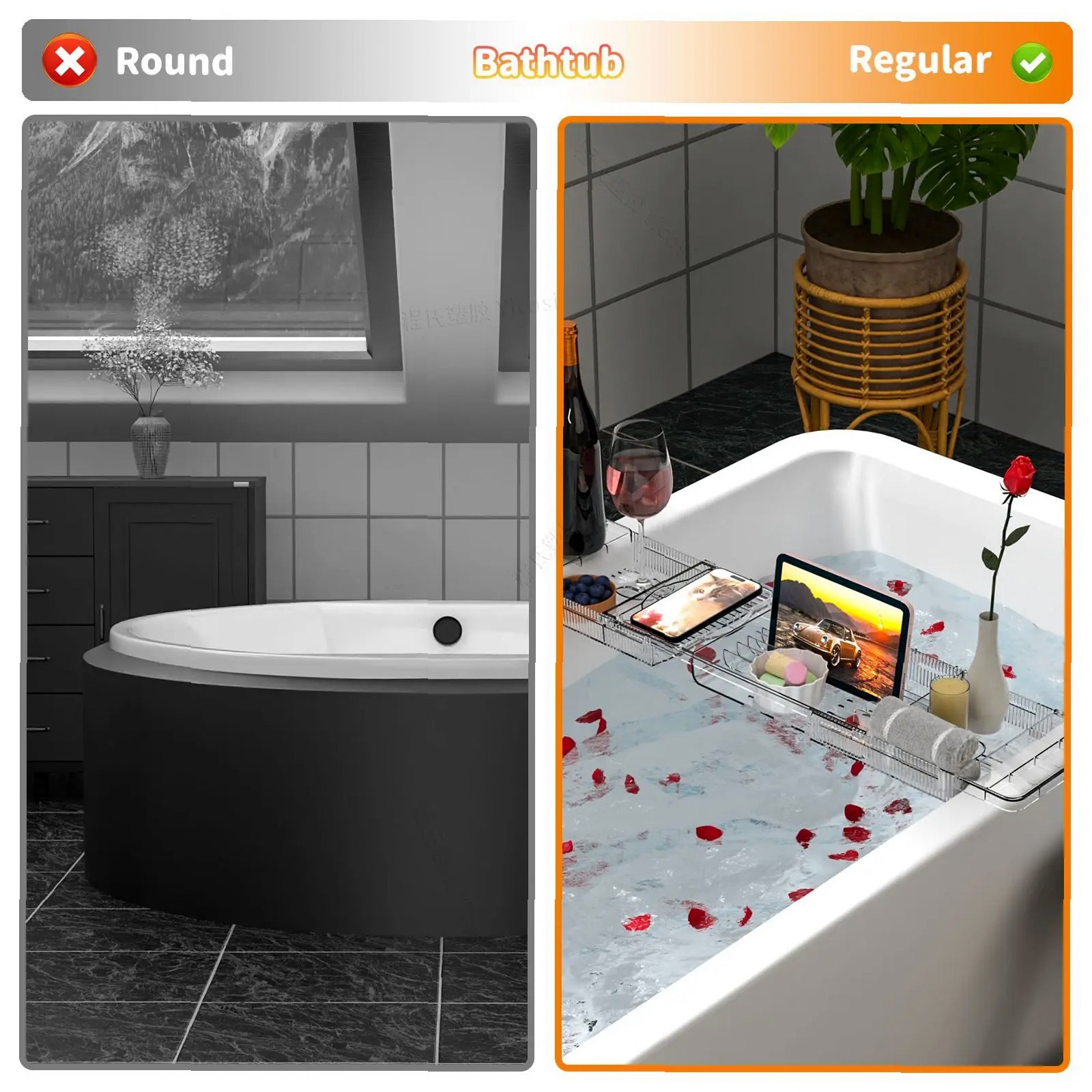 منظم دش قابل للتعديل والتمدد،  - مراجعة Bath Caddy Tray وسعره