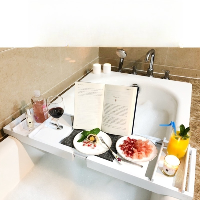 حامل حوض الاستحمام من الخيزران - مراجعة Bath Caddy Tray وسعره