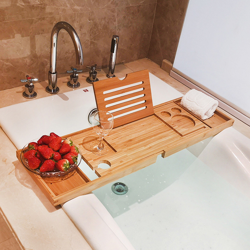حامل حوض الاستحمام من الخيزران - مراجعة Bath Caddy Tray وسعره