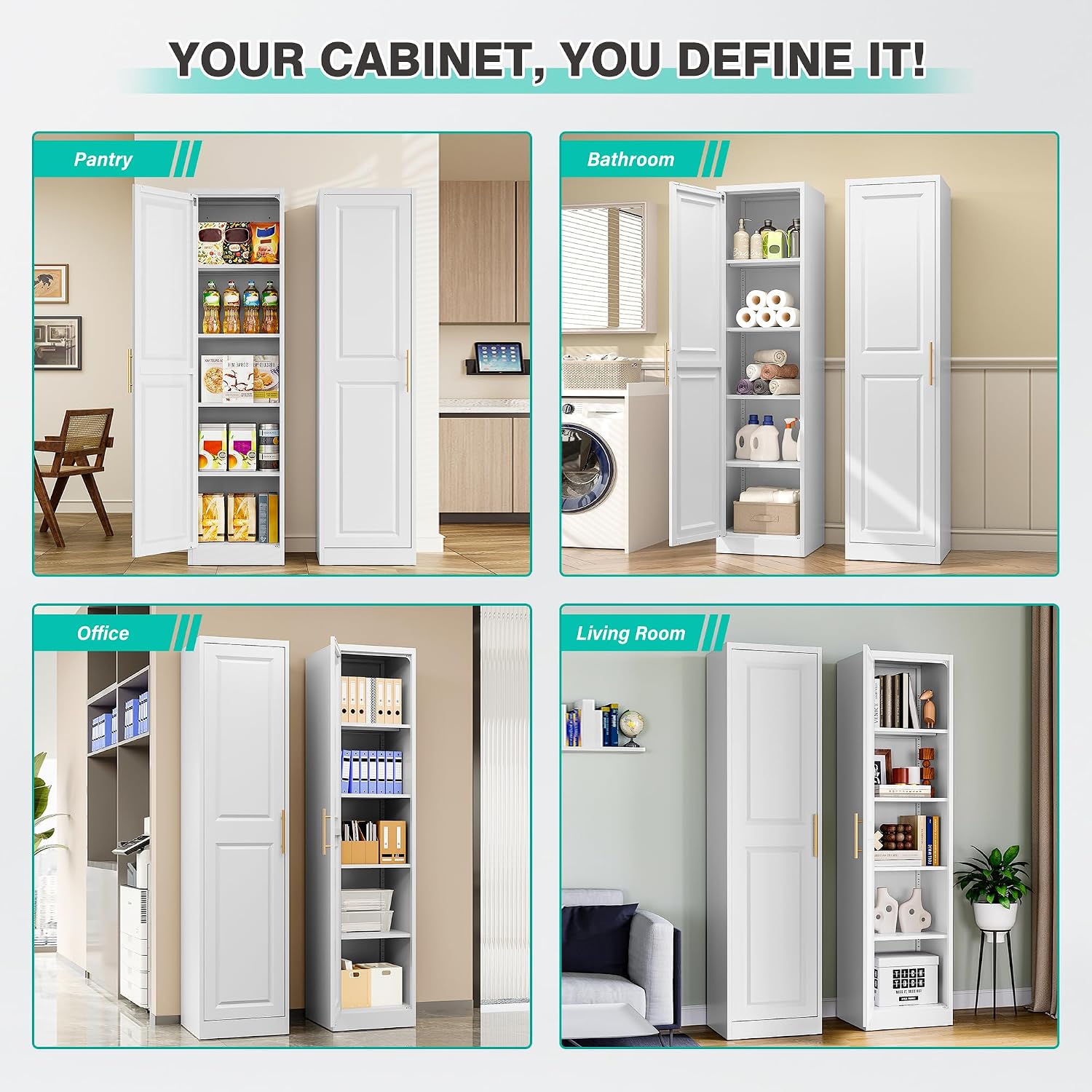 خزانة تخزين طويلة ورفيعة بباب  - مراجعة Home Goods Bathroom Storage وسعره
