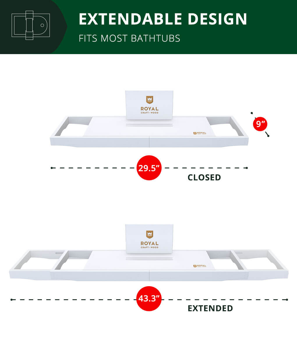 رف حمام فاخر قابل للتمدد من ال - مراجعة Bath Caddy Tray وسعره