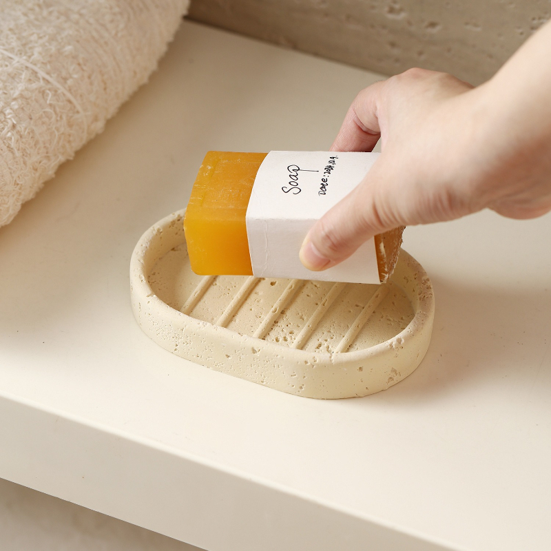 طقم حمام من الترافرتين البيج،  - مراجعة Zara Home Bathroom Set وسعره