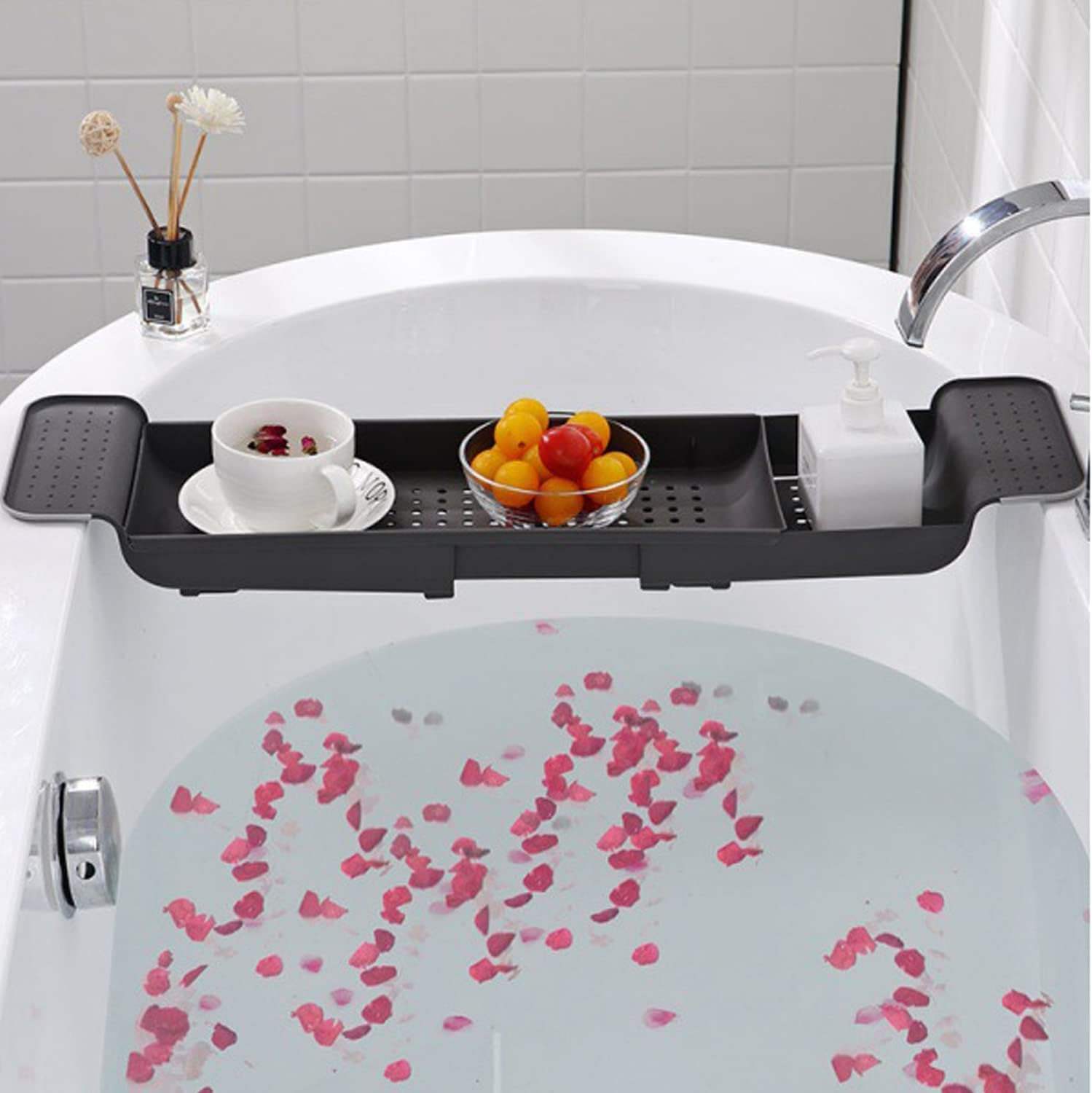 رف تخزين قابل للتوسيع من البلا - مراجعة Bath Caddy Tray وسعره